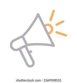 speaker vector thin line icon 