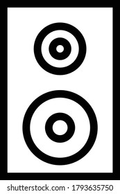 icono de línea delgada del vector del altavoz 