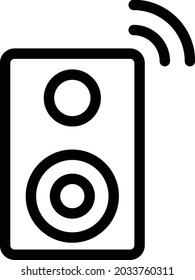 speaker vector thin line icon