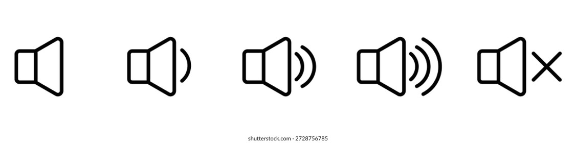 Speaker Volume Audio Icon – App and Web Interface Symbol	