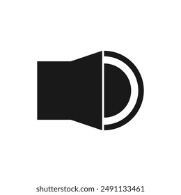 Speaker volume black icon vector