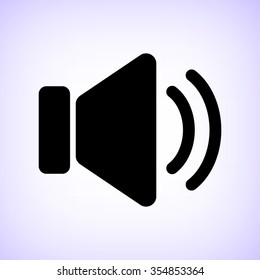 Speaker volume -  black vector icon