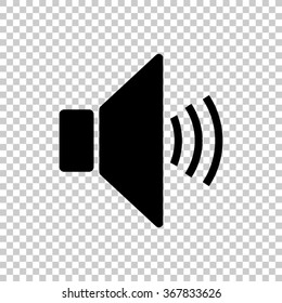 speaker volume -  black vector icon