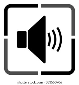speaker volume  - black vector icon