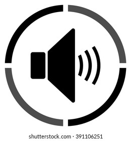 speaker volume  - black vector icon