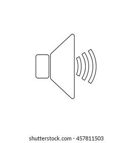 speaker volume  - black vector icon