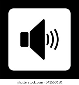 speaker volume  - black vector icon