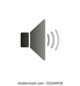 speaker volume -  black vector icon