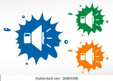 Speaker volume color blob