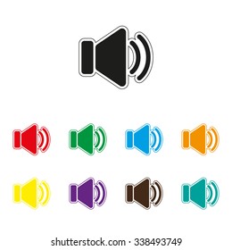 Speaker volume - color vector icon