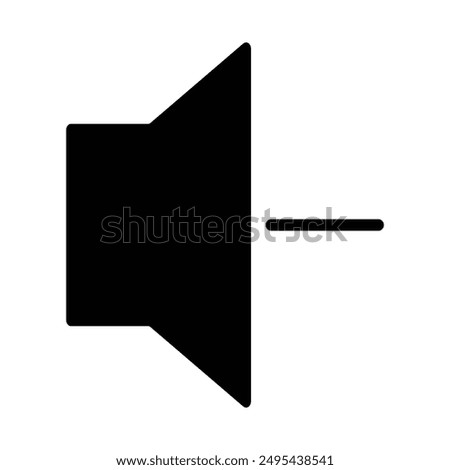 Speaker volume decrease icon vector sign