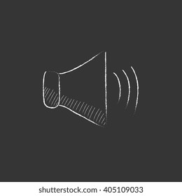 Volumen del altavoz. Dibujado en un icono de tiza.