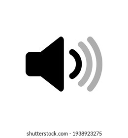 speaker volume flat vector icon.  for graphic design, logo, web site, social media, mobile app, Eps 10