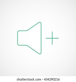 Speaker Volume Green Icon On White Background