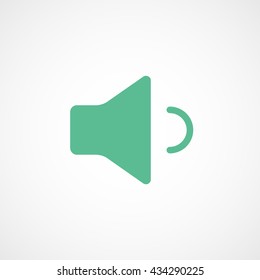 Speaker Volume Green Icon On White Background