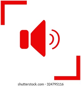Speaker volume icon.