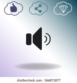 Speaker volume icon.