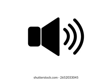 Speaker Volume Icon. Audio and Sound Technology Symbols on transparent background with Alpha Channel, Vector Illustration