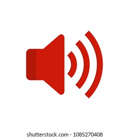 Speaker volume icon - audio voice sound symbol, media music button