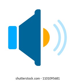 Speaker volume icon - audio voice sound symbol, media music - vector loudspeaker