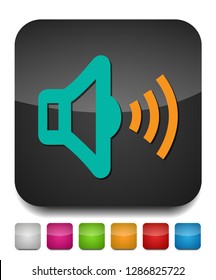 Speaker Volume Icon - Audio Voice Sound Symbol, Media Music 