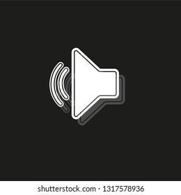 Speaker volume icon - audio voice sound symbol, media music