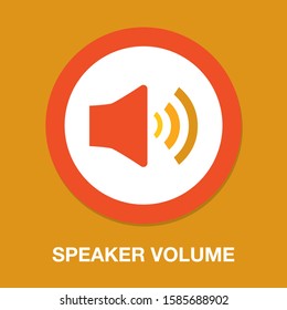 Speaker Volume Icon - Audio Voice Sound Symbol, Media Music