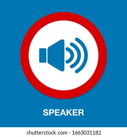 Speaker Volume Icon - Audio Voice Sound Symbol, Media Music