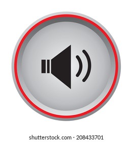 speaker volume icon circular button