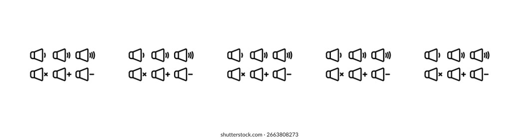 Speaker volume icon design, logo, app, UI. Vector illustration, EPS