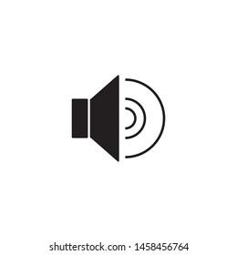 Speaker volume icon flat design. sound icon