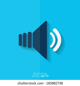 Speaker volume icon. Flat design.