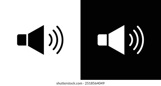 Icono de volumen del altavoz colección de conjunto de relleno plano