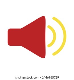 speaker volume icon. flat illustration of speaker volume vector icon for web