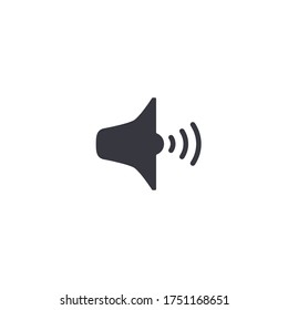Speaker Volume icon in flat style isolated on white background. For your design, logo. Vector illustration.