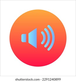 icono de volumen de altavoz. para diseño gráfico, logotipo, sitio web, medios sociales, aplicación móvil, ilustración vectorial sobre fondo blanco