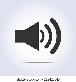 Speaker volume icon gray colors. Vector illustration
