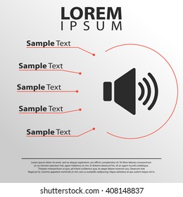speaker volume icon. infographics template