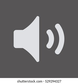  Speaker volume   icon,  isolated. Flat  design.