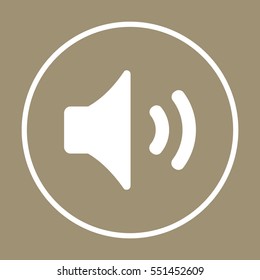  Speaker volume   icon,  isolated. Flat  design.