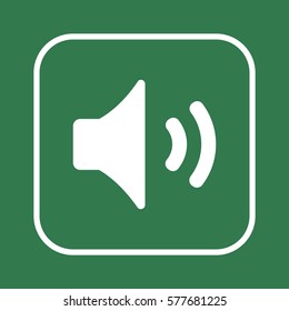  Speaker volume   icon,  isolated. Flat  design.
