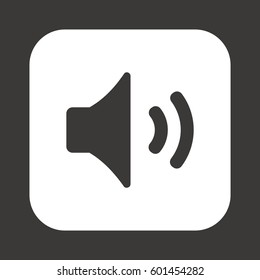 Speaker volume   icon,  isolated. Flat  design.