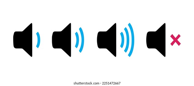 icono de volumen de altavoz aislado en segundo plano