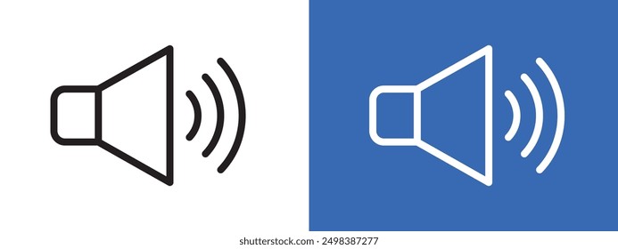 Speaker volume icon logo sign set vector outline