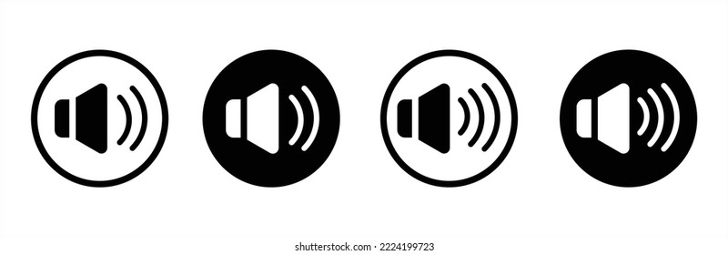 Speaker volume icon. Music audio sound vector sign. Vector illustration