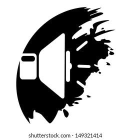 Speaker Volume icon on black button