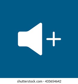 Speaker Volume Icon On Blue Background