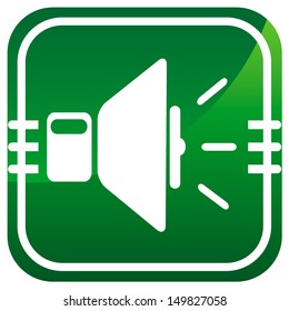 Speaker Volume icon on green button