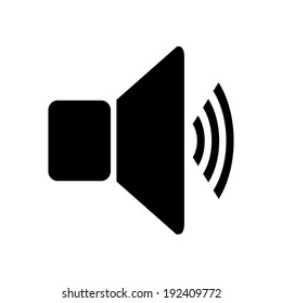 Speaker volume icon on white.