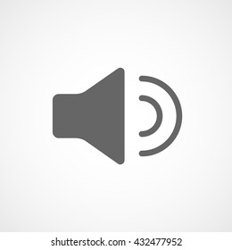 Speaker Volume Icon On White Background